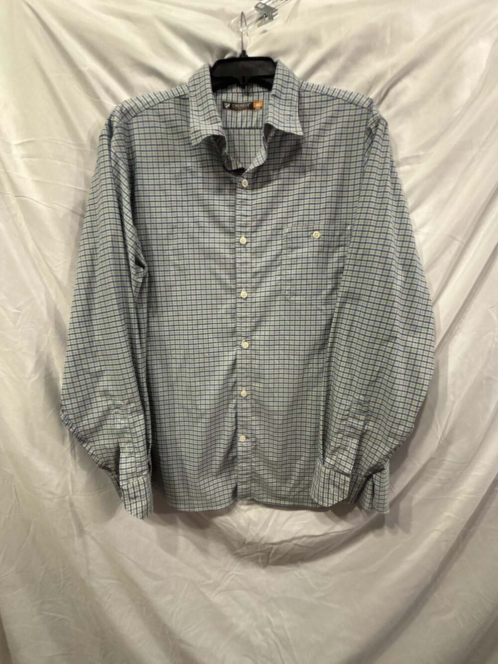 Cremieux Mens Long Sleeve Blue Check Button Down Shirt Size XL